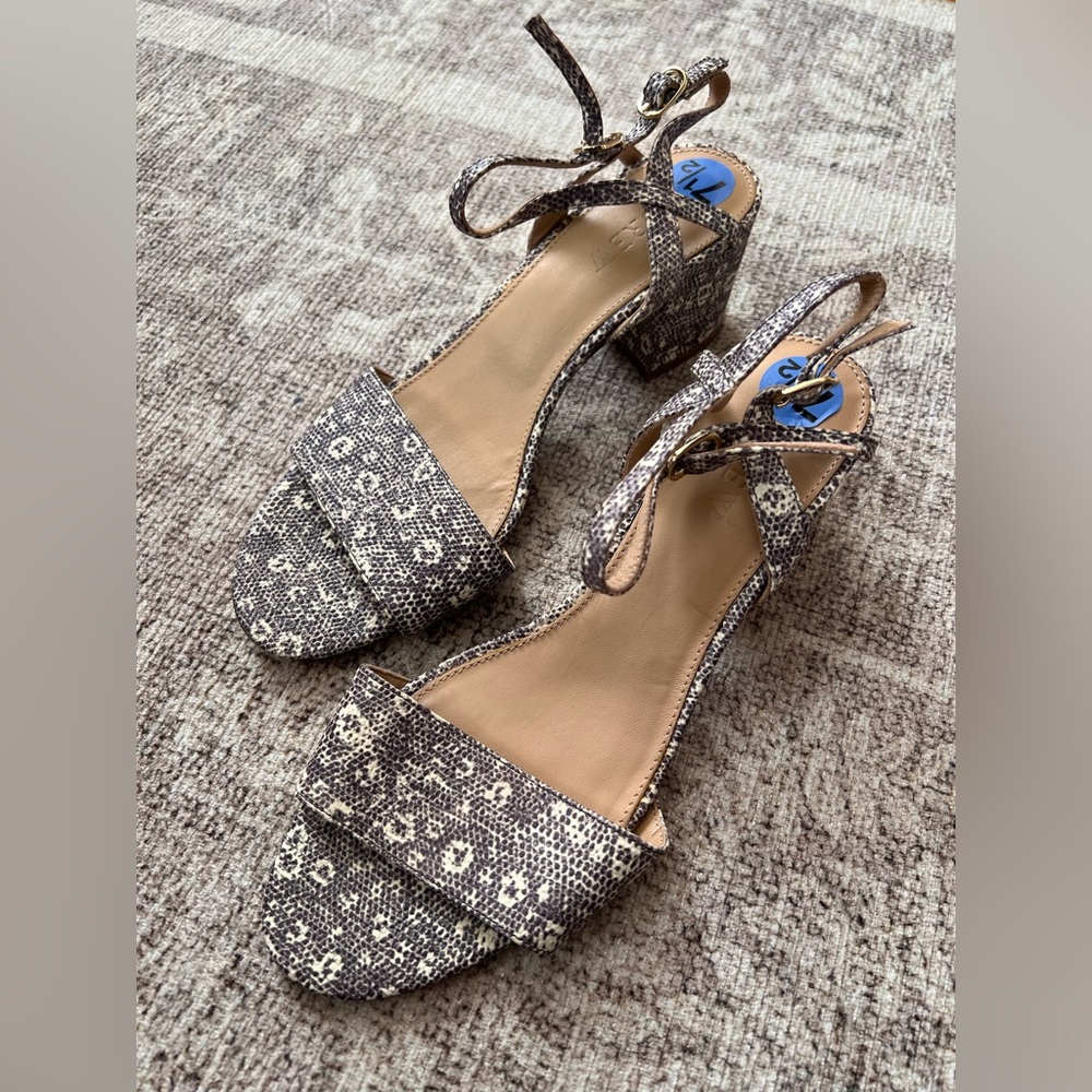 New J Crew Snake Skin Heels